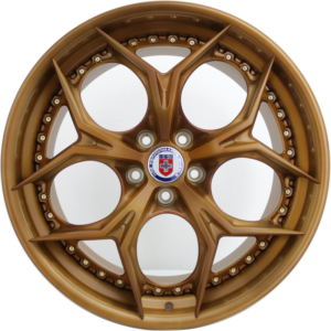 HRE 2-piece style forged wheel with bronze color